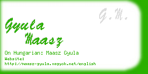 gyula maasz business card